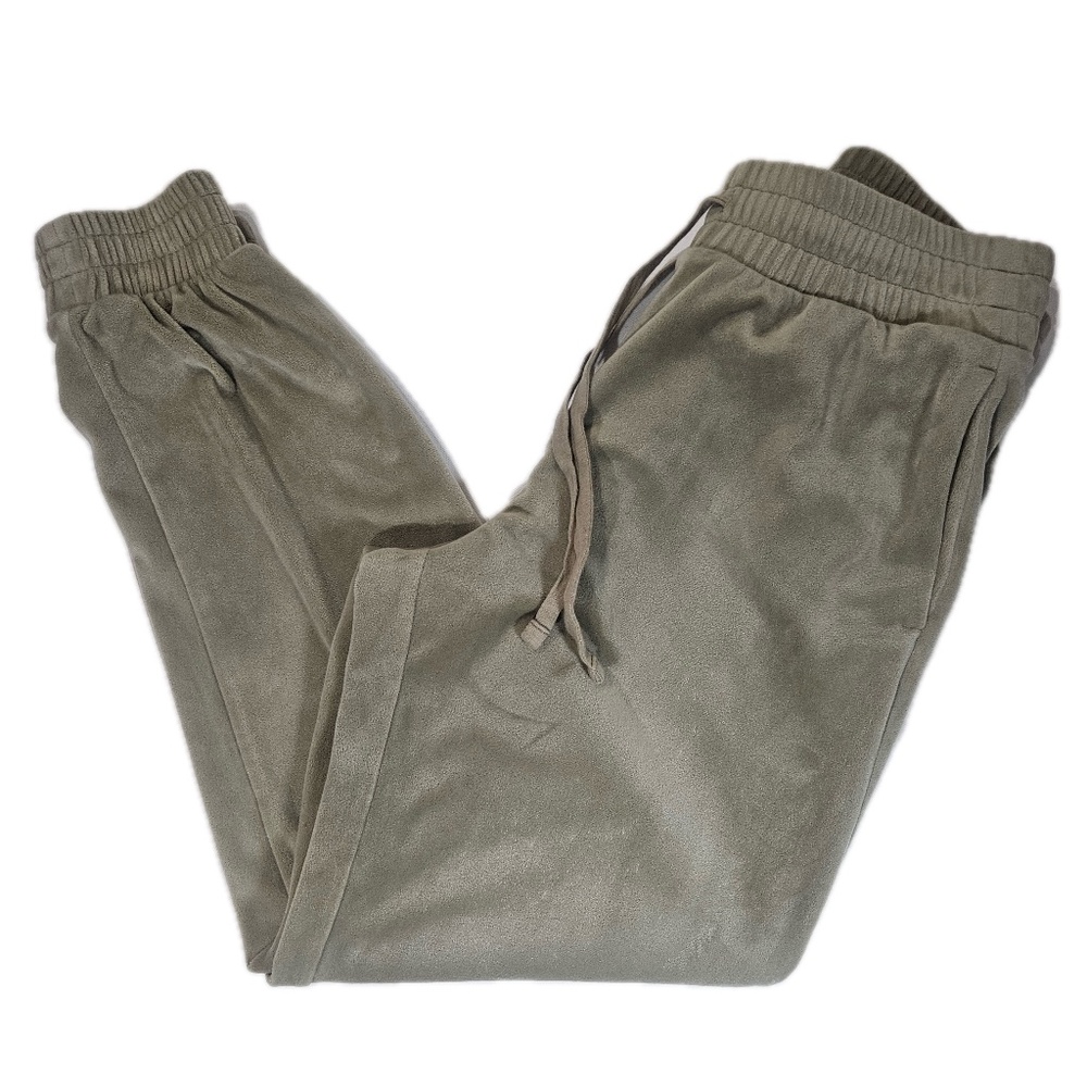 Express Velour Pants Womens Small Tan Soft Lounge Sweatpants‎ Comfy Joggers